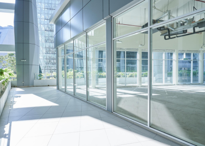Glass Pro Dallas installing high-quality commercial glass for office space